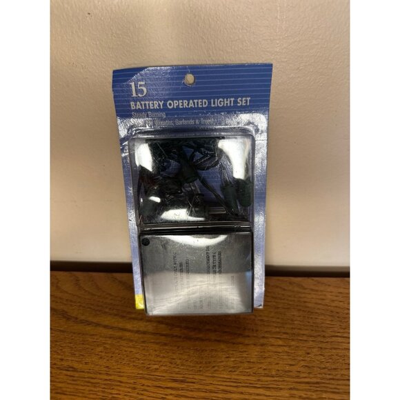 15 battery operated Christmas white light set steady burning new unopened - Picture 1 of 3